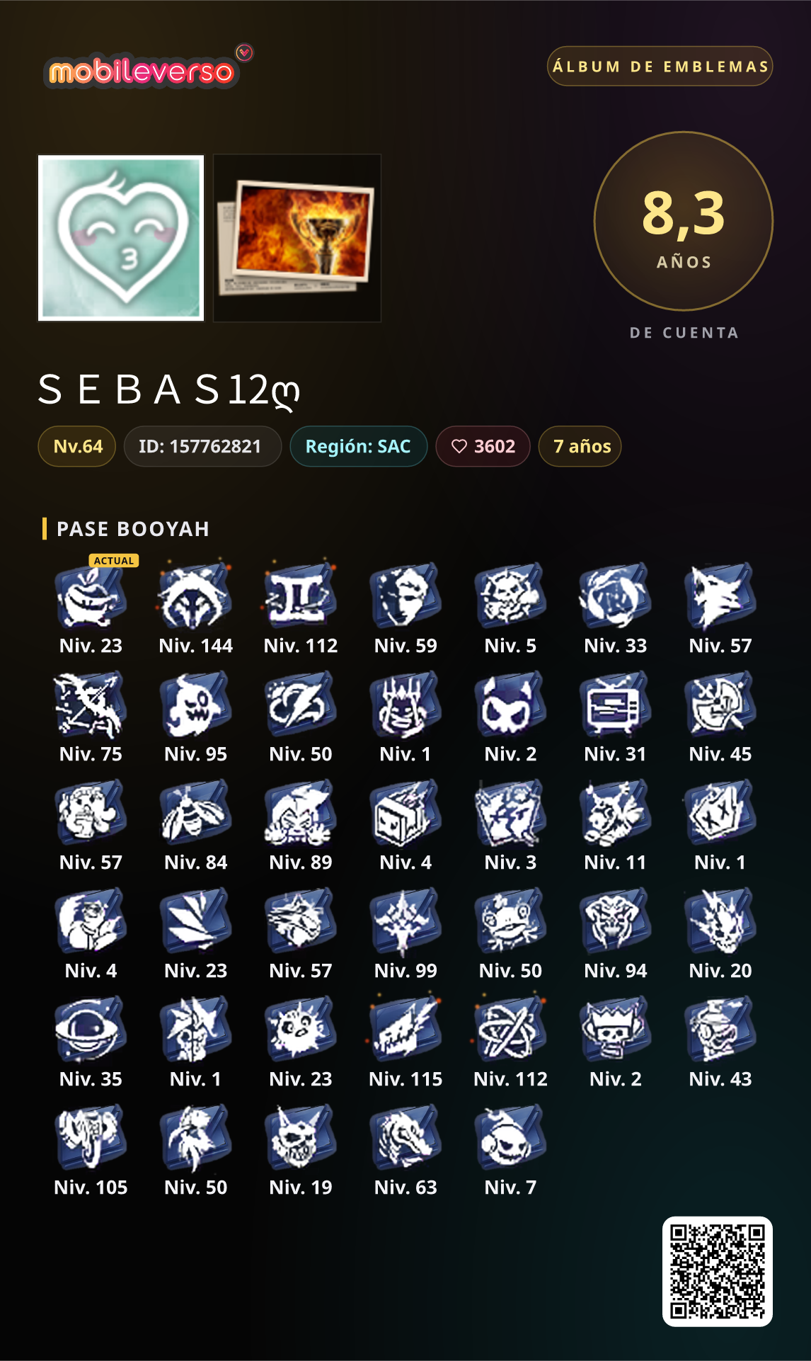 Álbum de emblemas de ＳＥＢＡＳ12ღ — Passe Booyah