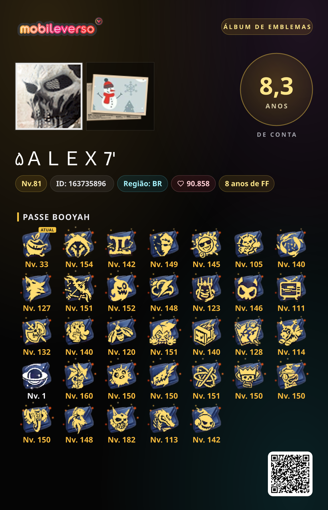 Álbum de emblemas de ۵ALEX 7' — Passe Booyah