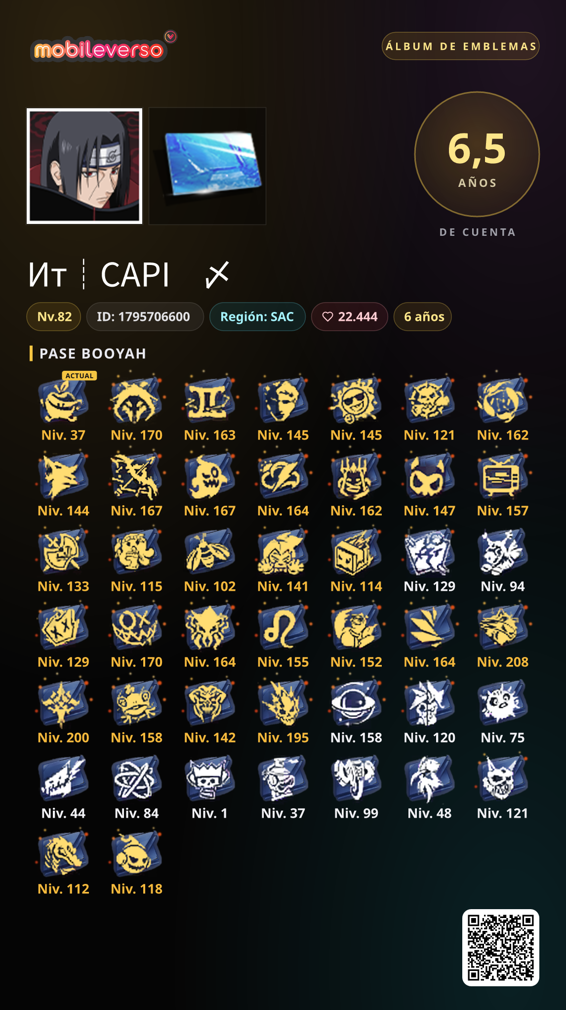 Álbum de emblemas de Ит┊CAPIㅤ〆 — Passe Booyah