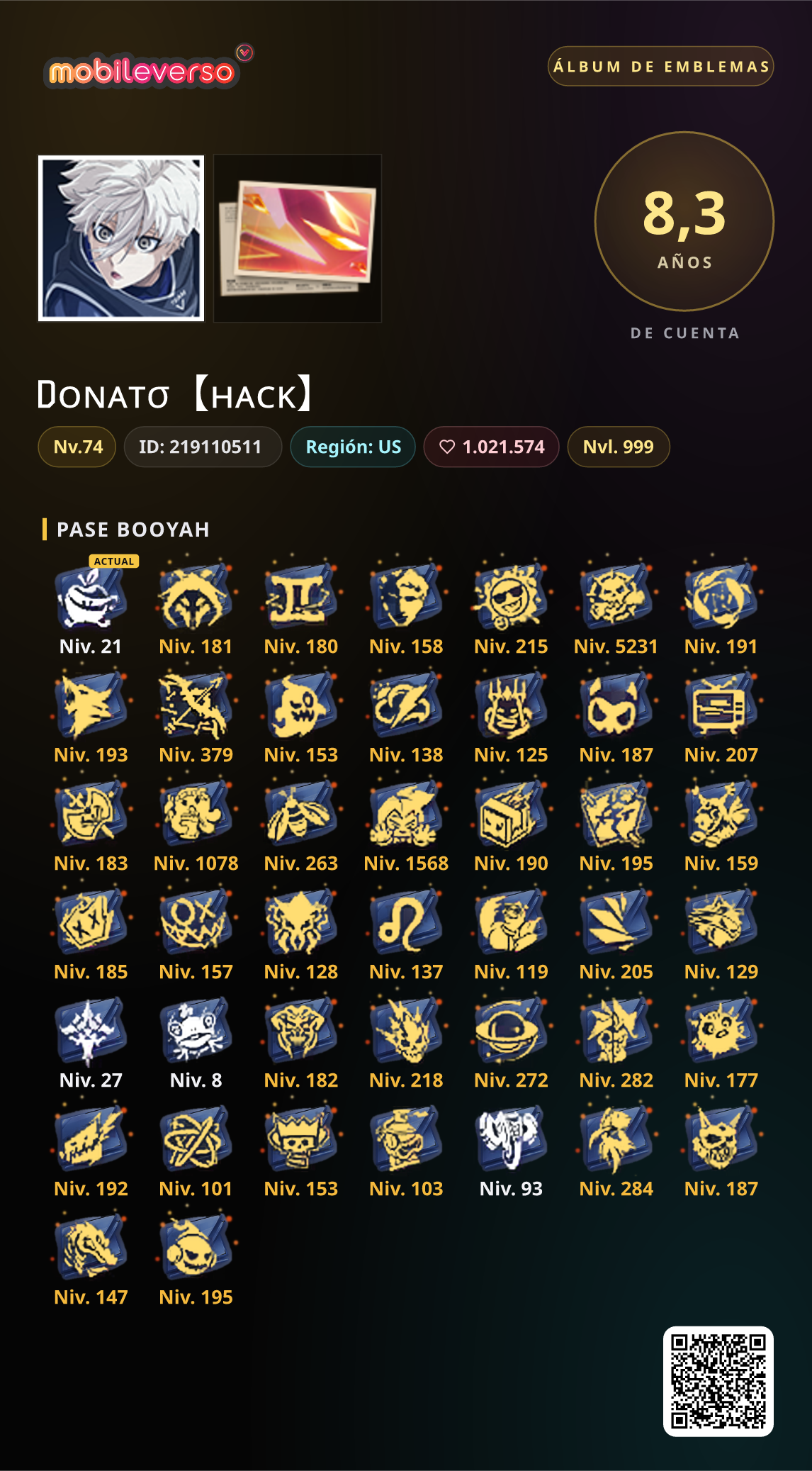 Álbum de emblemas de Dᴏɴᴀᴛσ【ʜᴀᴄᴋ】 — Passe Booyah