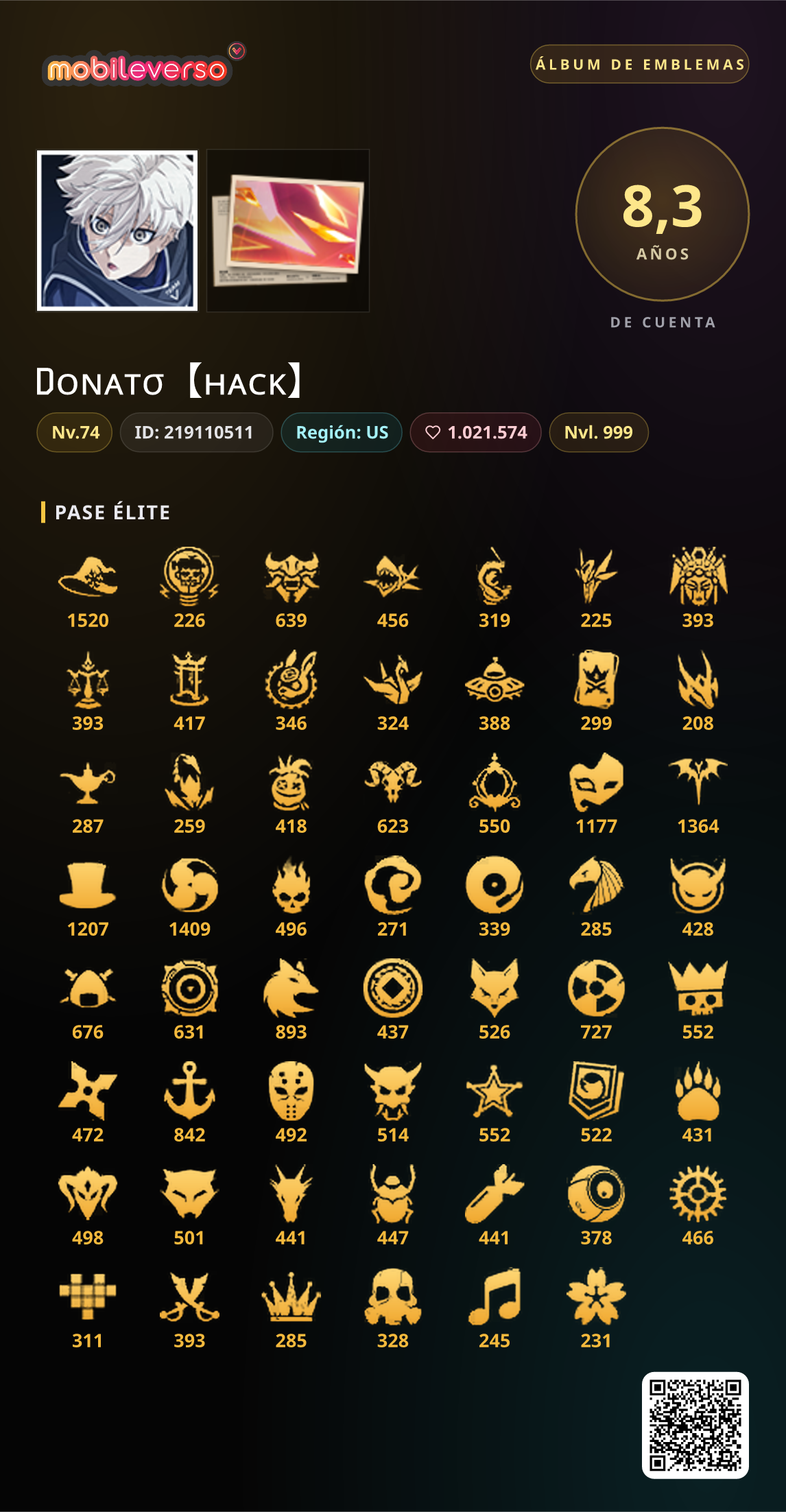 Álbum de emblemas de Dᴏɴᴀᴛσ【ʜᴀᴄᴋ】 — Passe de Fogo