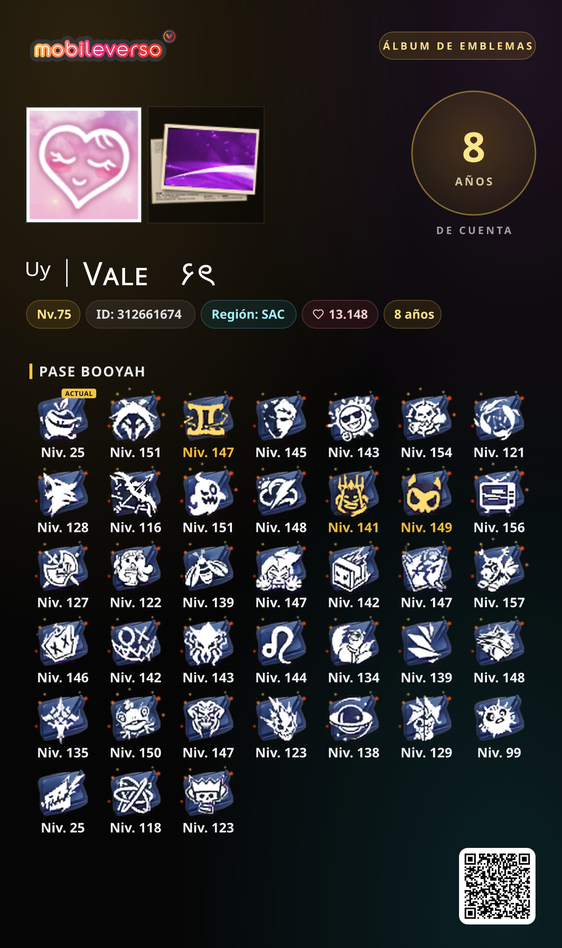 Álbum de emblemas de ᵁʸ︱Vᴀʟᴇㅤ۶ৎ — Passe Booyah