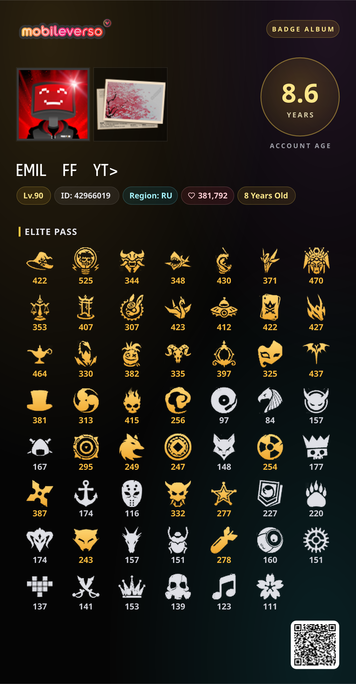 Badge album ni EMILㅤFFㅤYT> — Elite Pass