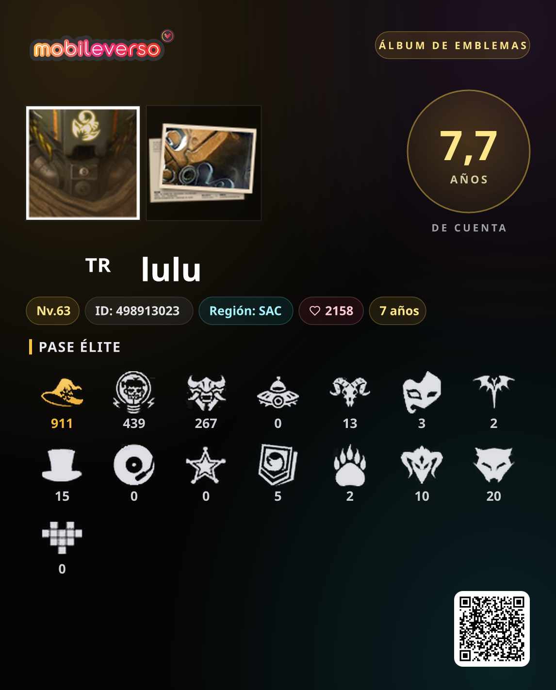 Album emblem ㅤㅤᵀᴿㅤlulu — Elite Pass