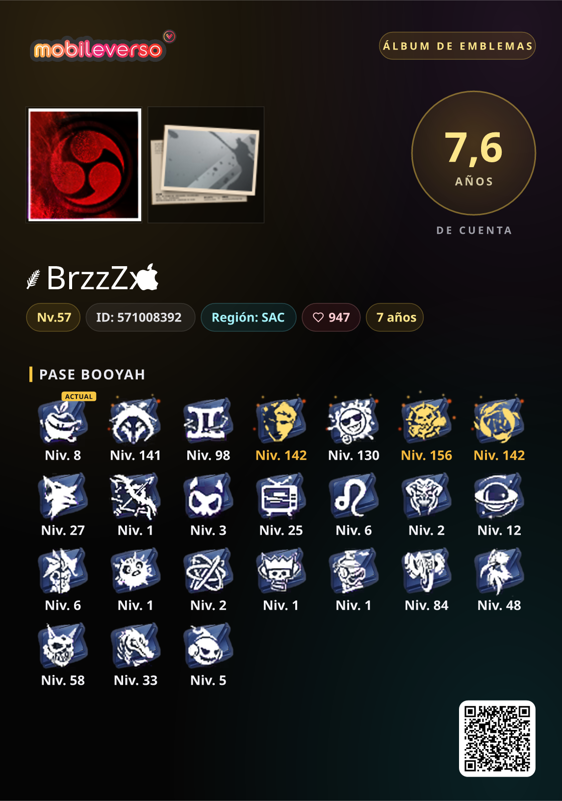 Álbum de emblemas de ⸙BrzzZxt — Passe Booyah