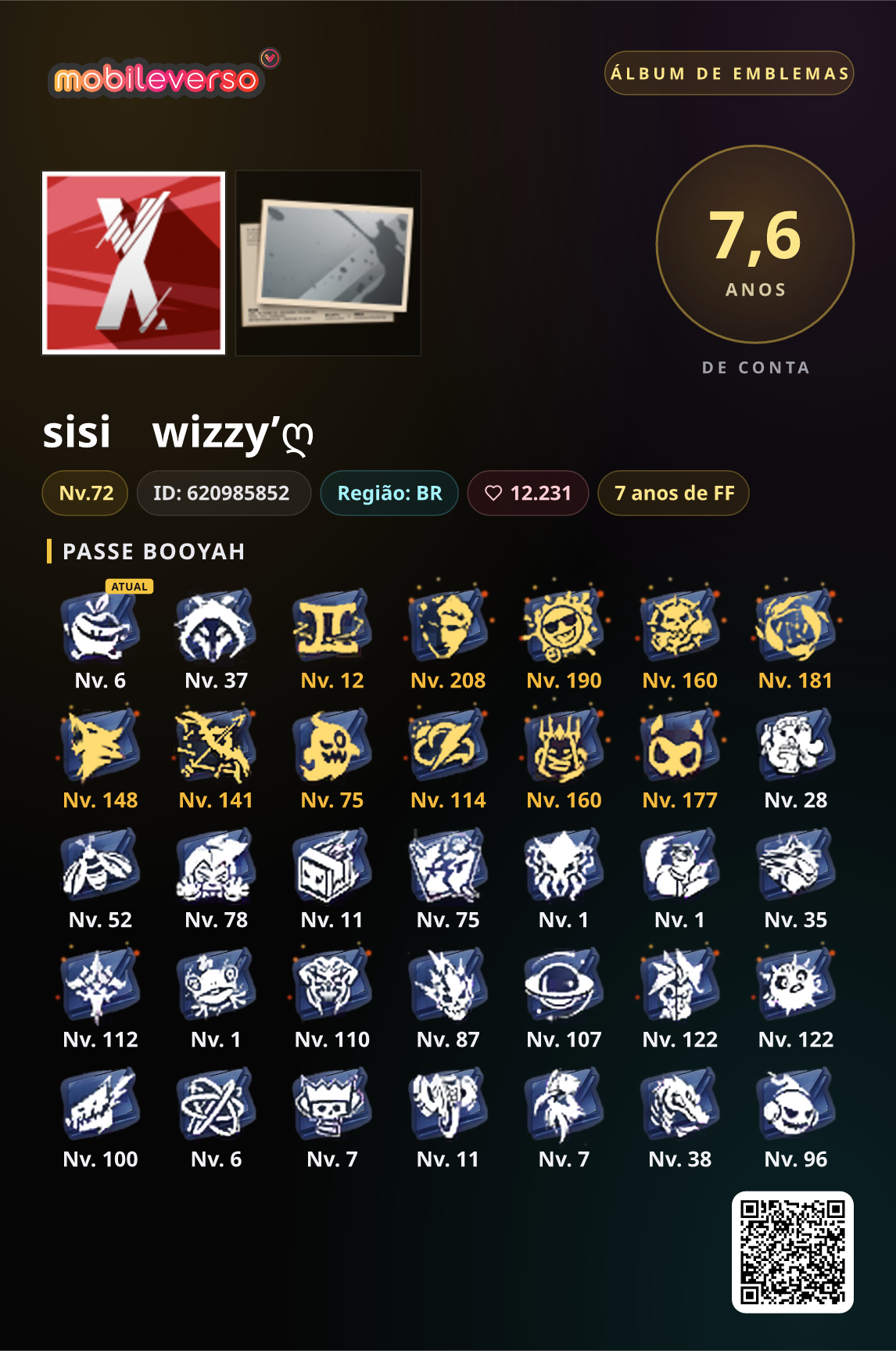 Álbum de emblemas de sisiㅤwizzy’ღ — Passe Booyah