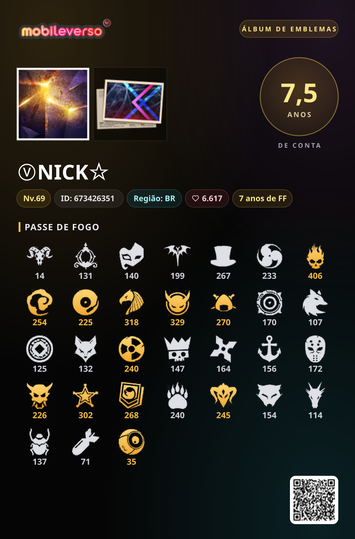 Álbum de emblemas de ⓋNICK☆ — Passe de Fogo