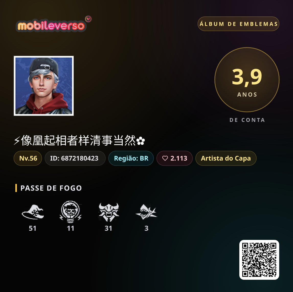 Álbum de emblemas de ⚡像凰起相者样清事当然✿ — Passe de Fogo