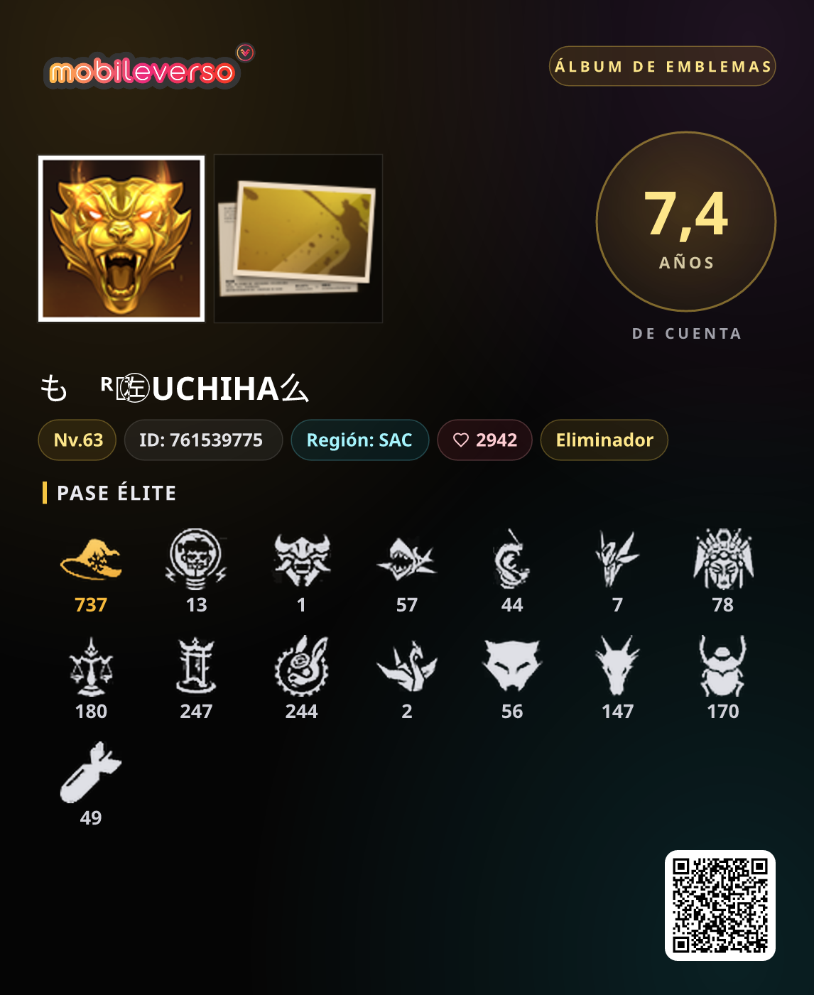 Álbum de emblemas de もㅤᴿ᭄㊧UCHIHA么 — Passe de Fogo