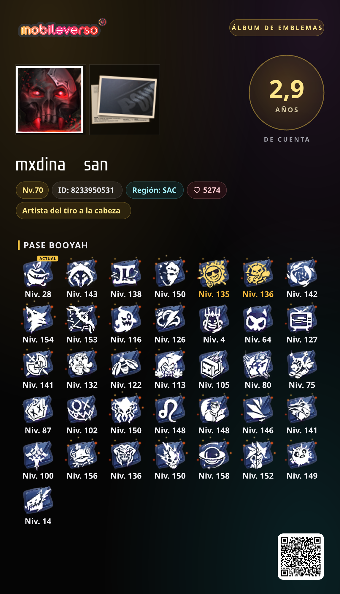 Álbum de emblemas de mxdinaㅤsan — Passe Booyah