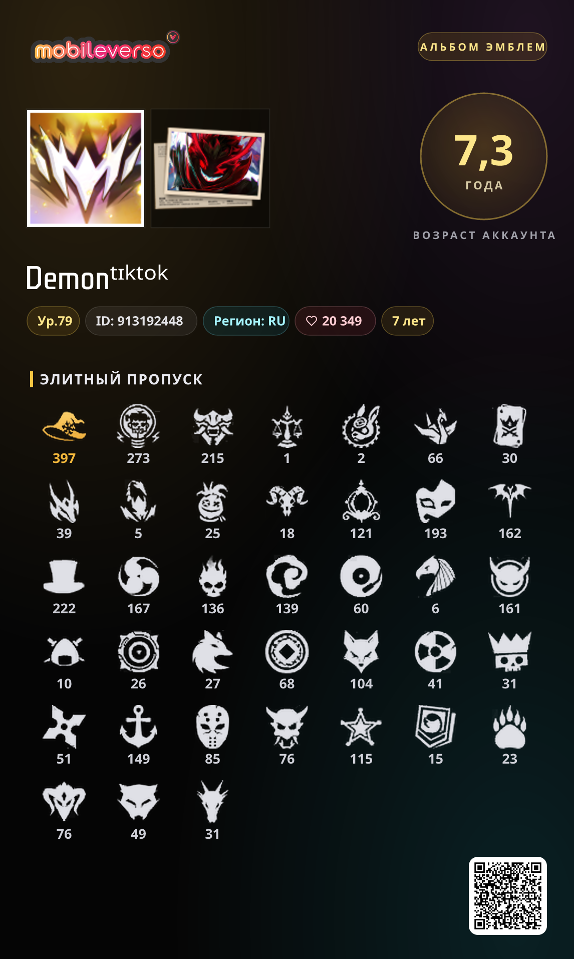 Álbum de emblemas de Demonᵗᶦᵏᵗᵒᵏ — Pase Élite